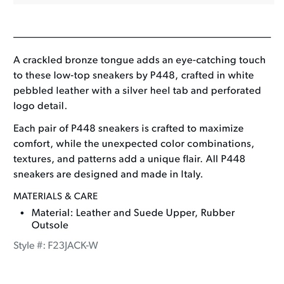 P448 made in Italy Jack Dakar perforated low top sneaker - Picture 6 of 15